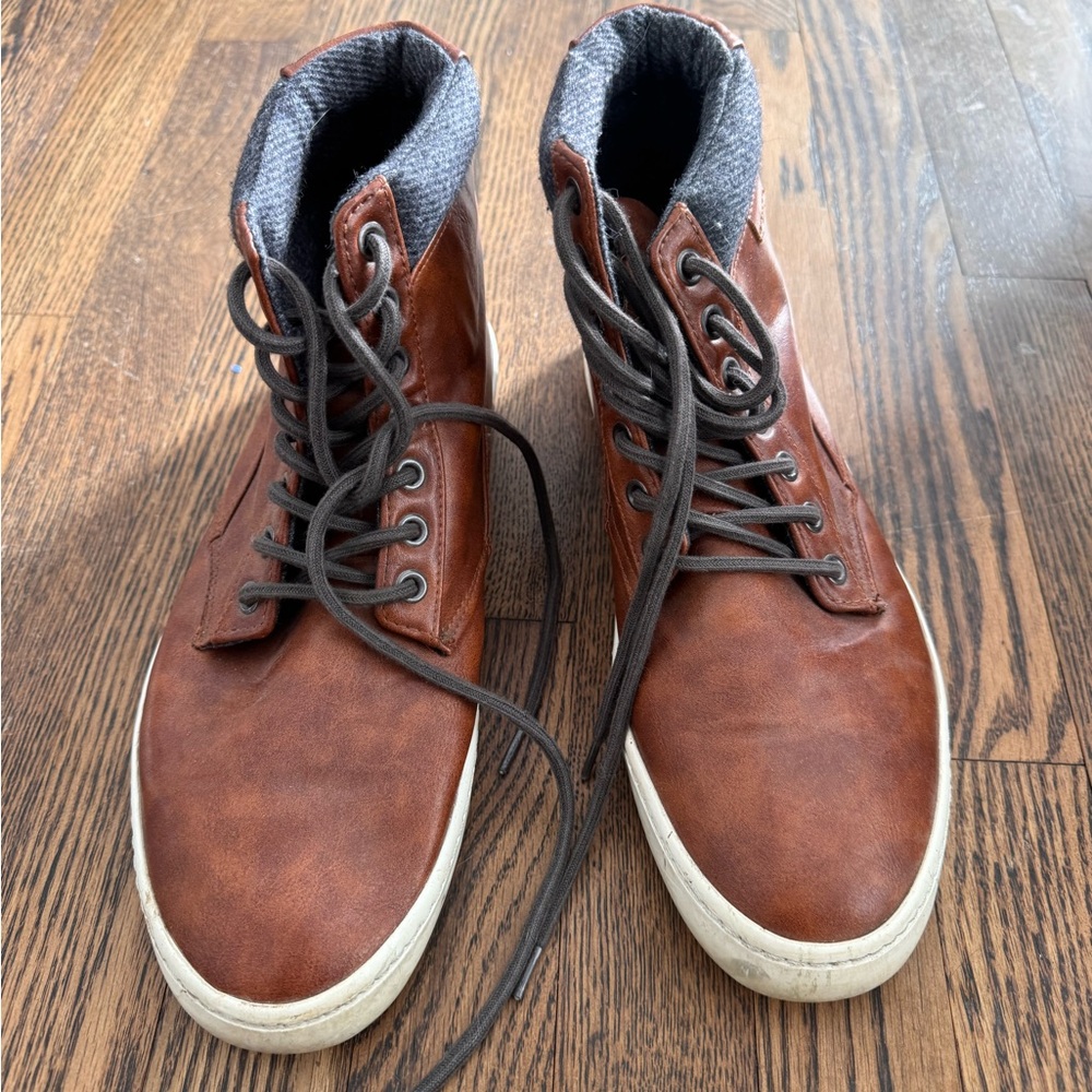 Express Men's Brown Lace-Up Boots